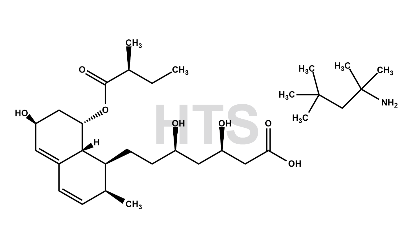 Pravastatin 1,1,3,3,-Tetramethyl butylamine
